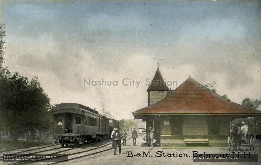 Postcard: Boston & Maine Station, Belmont, New Hampshire